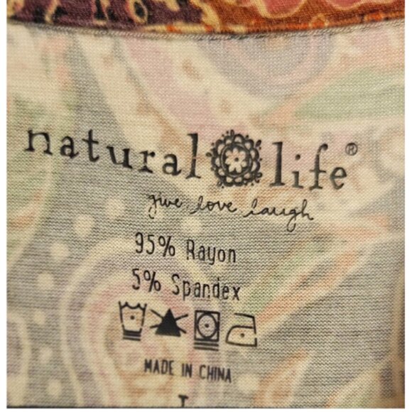 Natural Life Rebecca ButterSoft Midi Dress Boho Cottagecore POCKETS Size L - Picture 3 of 12